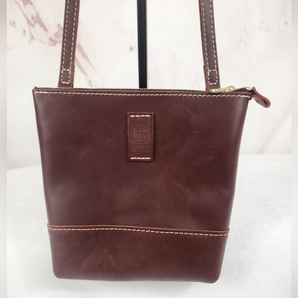 NWOT Portland Leather "Almost Perfect Festival" Cognac Crossbody Bag
